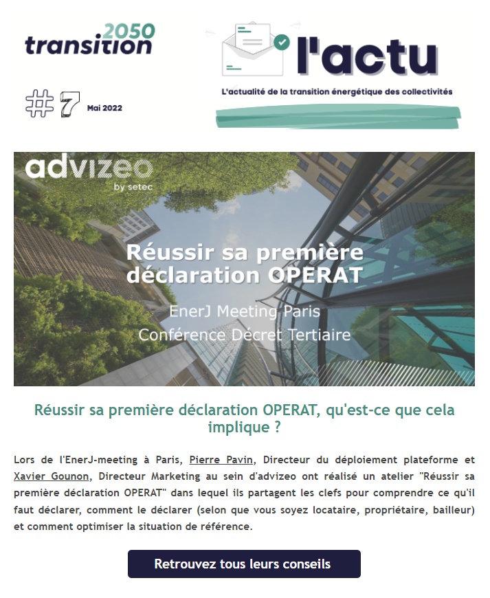 Transition2050 Newsletter mai