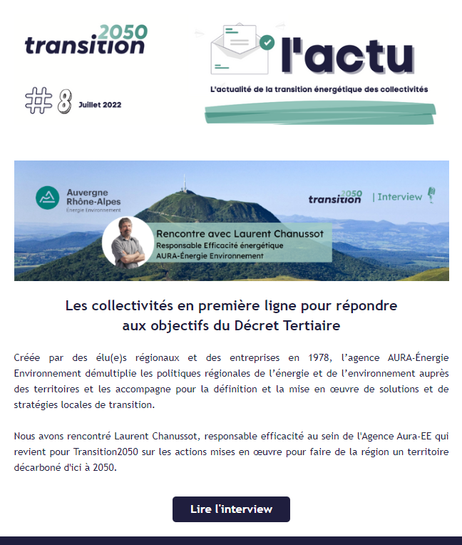 Newsletter Transition 2050 - juillet