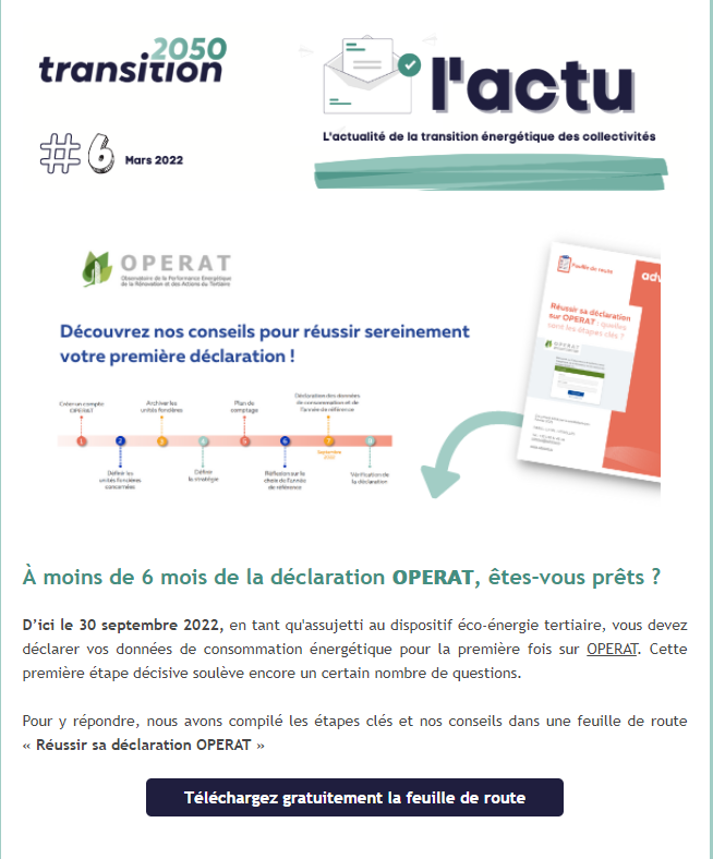 Newsletter Transition 2050 - mars